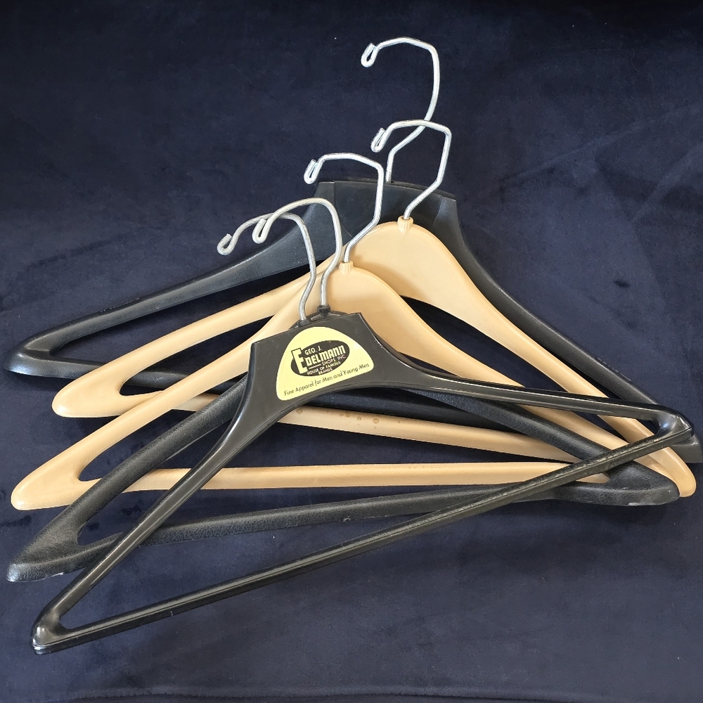 Set of 5 Vintage Plastic Shit Hangers